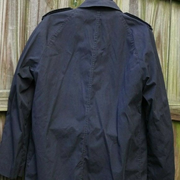 1987 Vintage Long US Military Army RAINCOAT Trench Coat Mens 40XL Black - Picture 5 of 10